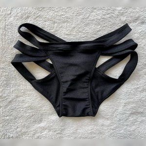 Rad Polewear Cheeky Black Shorts/Bottoms, minimum coverage, super strappy